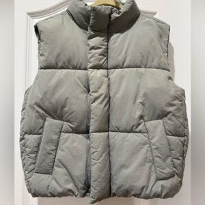 Zara Kids Gray Puffer Vest sz 6/7